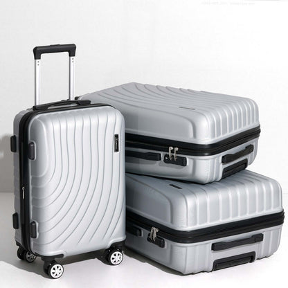 uiimiii silver 3-piece luggage set