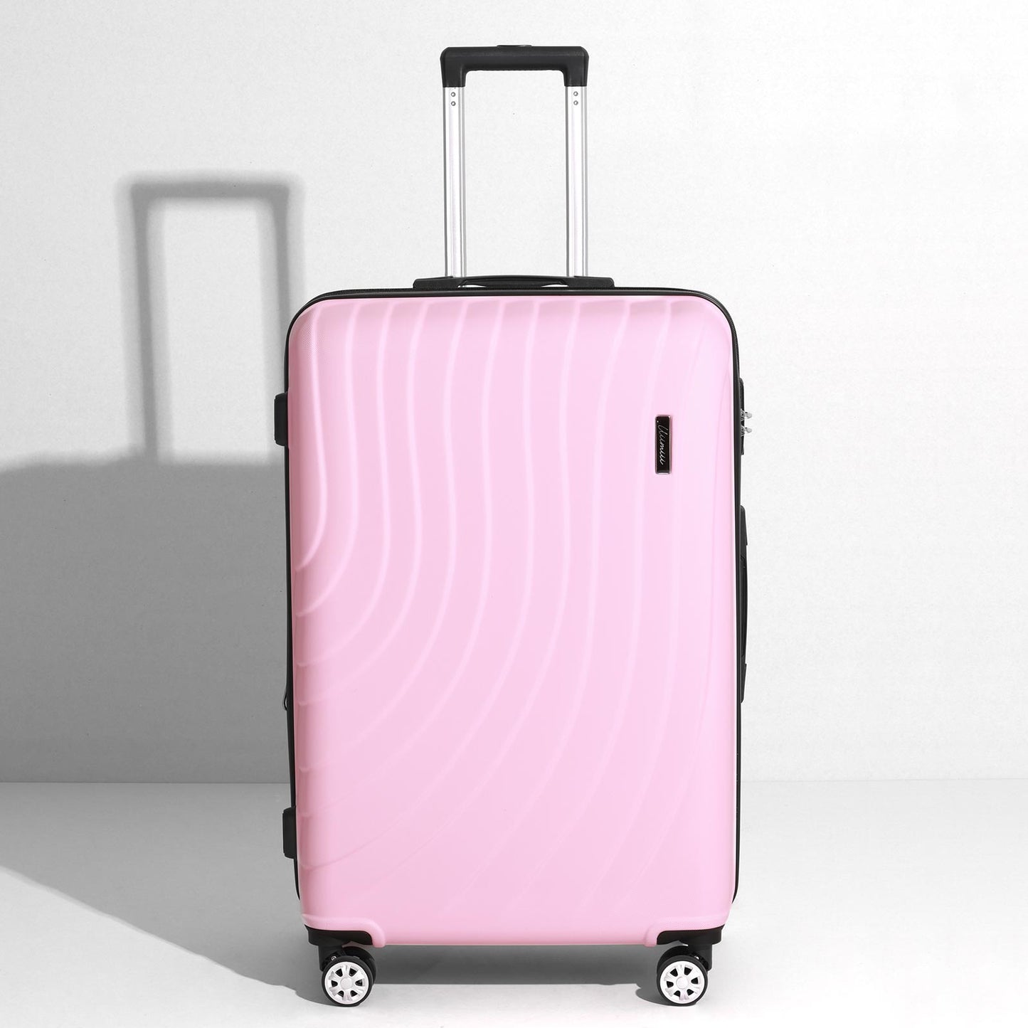 uiimiii baby pink large check-in luggage