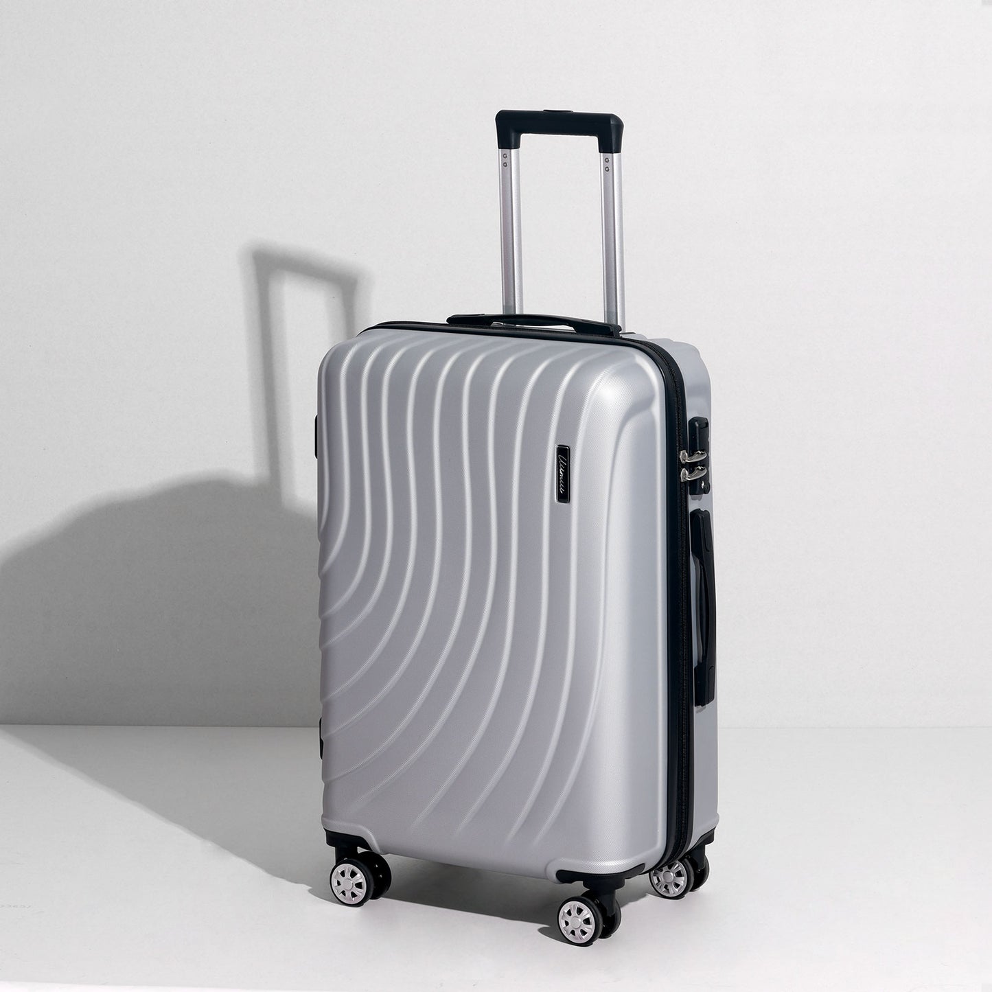 uiimiii silver medium check-in luggage